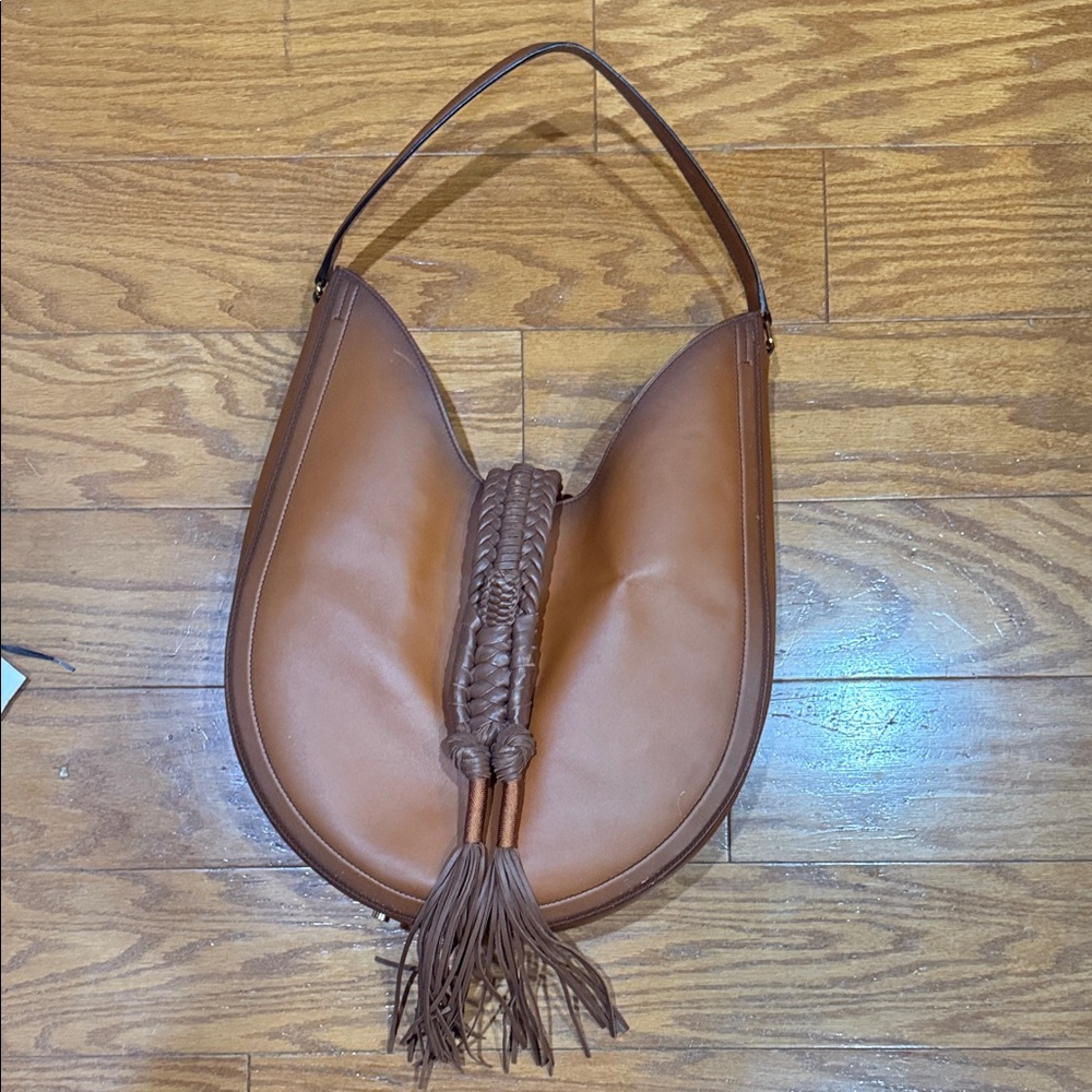 Altuzarra Ghianda Brown Bullrope Large Leather Hobo Shoulder Bag